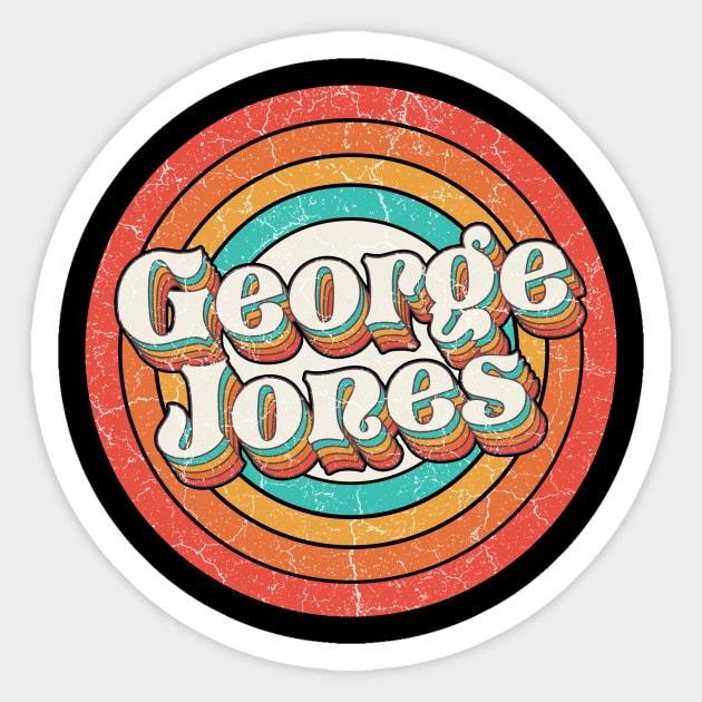 George Proud Name - Vintage Grunge Style Sticker by Intercrossed Animal 